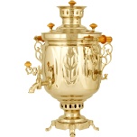 Söesamovar, purk kuju, 5 l (poleeritud messing)