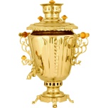Söesamovar, pits kuju, 7 l (poleeritud messing)
